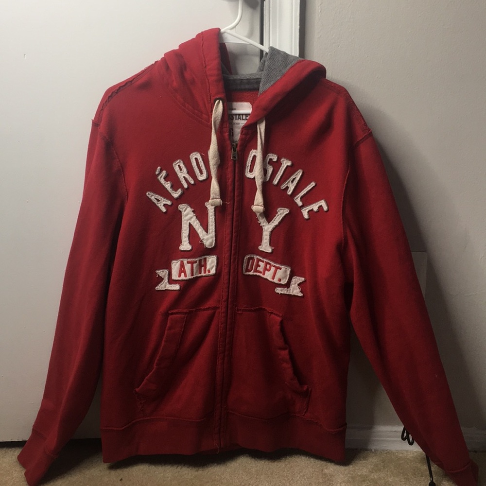 Red Aeropostale Zip-Up Hoodie